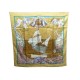 FOULARD HERMES CHRISTOPHE COLOMB CARRE EN SOIE BROCHEE JACQUARD SILK SCARF 350€