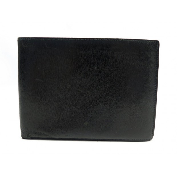 VINTAGE PORTEFEUILLE HERMES PORTE CARTES 1976 EN CUIR NOIR BLACK LEATHER WALLET