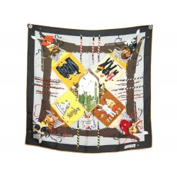 NEUF FOULARD HERMES LE CARNAVAL DE VENISE CARRE 90 EN SOIE BROCHEE SCARF 460€