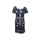 NEUF ROBE CHANEL EFFET TROUE EN TWEED 44 XL P41111W04915 BLEU MARINE DRESS 6000€