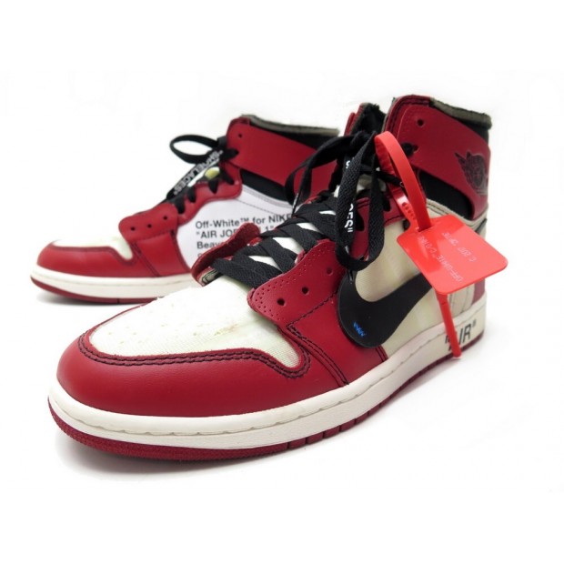 BASKETS NIKE X OFF WHITE AIR JORDAN 1 RETRO CHICAGO THE TEN 43 SNEAKERS AA38€