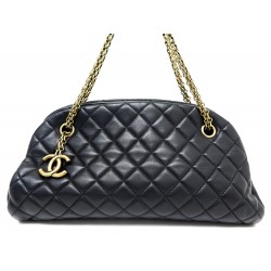 NEUF SAC A MAIN CHANEL JUST MADEMOISELLE EN CUIR MATELASSE NOIR HAND BAG 6500€