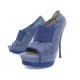 CHAUSSURES VERSACE ESCARPINS A TALONS 39 IT 40 FR DAIM BLEU PUMP SHOES 820€