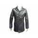 MANTEAU SCHOTT MI-LONG VESTE EN CUIR NOIR 50 M BLACK LEATHER JACKET COAT 475€