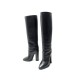 CHAUSSURES YVES SAINT LAURENT BOTTES CLEVELAND 673861 39 CUIR NOIR BOOTS 1550€