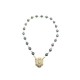 COLLIER PENDENTIF OCTOGONAL OR 18K PERLES DE CULTURES 84 DIAMANTS 1CT NECKLACE