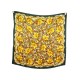 FOULARD CHANEL CAMELIAS CROIX BIJOUX GRIPOIX CARRE 90 SOIE JAUNE SILK SCARF 450€