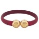 BRACELET LOUIS VUITTON HISTORIC MINI M6407E T 17.5 BORDEAUX LEATHER STRAP 205€