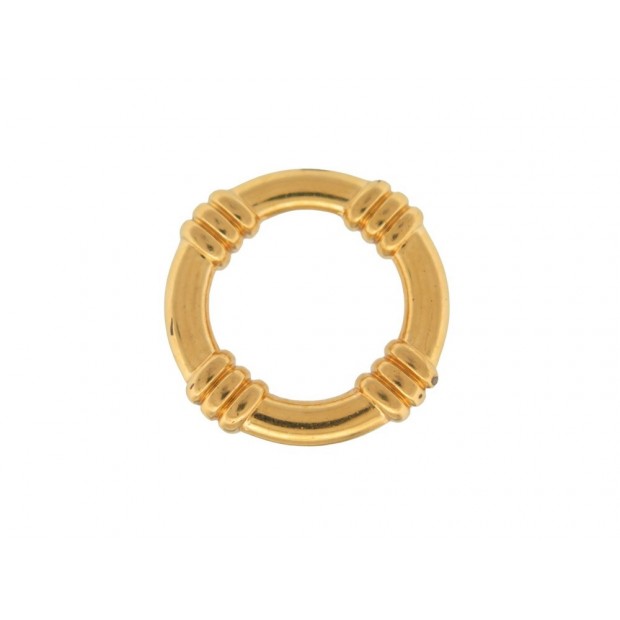 ANNEAU FOULARD HERMES EN FORME DE BOUEE EN METAL DORE MUD GOLDEN SCARF RING 190€