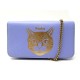 NEUF SAC A MAIN POCHETTE GUCCI GARDEN CAT CHAIN 521552 EN CUIR GRAINE WALLET BAG