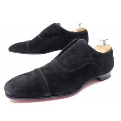 CHAUSSURES CHRISTIAN LOUBOUTIN 3160920 ALPHA MALE 43 MOCASSINS NOIR SHOES 750€