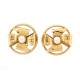 VINTAGE BOUCLES D'OREILLES CHANEL 1970 NOEUD & LOGO CC CABOCHON PERLE EARRINGS