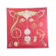 NEUF FOULARD HERMES QUINTESSENCE PAR ZOE PAUWELS EN SOIE ROUGE SILK SCARF 460€