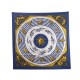 NEUF FOULARD HERMES DIES ET HORE CARRE 90 FACONNET SOIE BLEUE SILK SCARF 460€