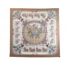 NEUF FOULARD HERMES CAPARACONS DE LA FRANCE ET L INDE CARRE 90 SOIE SCARF 460€