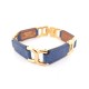 NEUF VINTAGE BRACELET HERMES PLACE BEAUVAU EN CUIR DE LEZARD VARANUS BLEU 18€