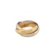 BAGUE CARTIER TRINITY CLASSIQUE MM T51 3 OR 18K ROSE JAUNE BLANC GOLD RING 1590€