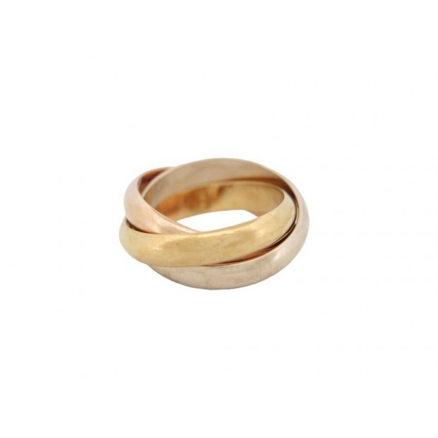 BAGUE CARTIER TRINITY CLASSIQUE MM T51 3 OR 18K ROSE JAUNE BLANC GOLD RING 1590€