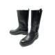 CHAUSSURES HERMES BOTTES LODGE 40.5 IT 41.5 FR EN CUIR NOIR LEATHER BOOTS 1495€