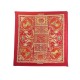 VINTAGE FOULARD HERMES PRESENTATION DE CHEVAUX CARRE 90 ROUGE EN SOIE SCARF 460€