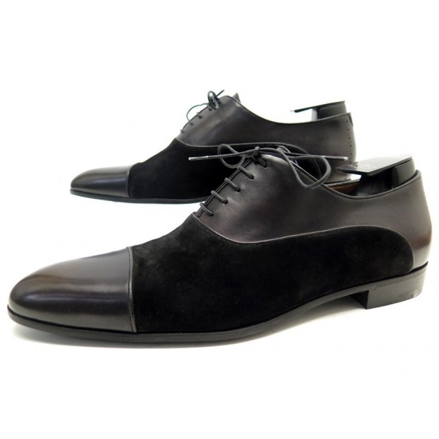 NEUF CHAUSSURES BERLUTI RICHELIEU OXFORD 10.5 44.5 BIMATIERE CUIR & DAIM 1850€