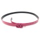 CEINTURE CHANEL BOUCLE LOGO CC T 90 36 CUIR VERNI ROSE PINK LEATHER BELT 1450€