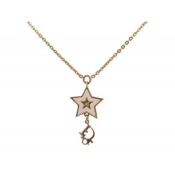 COLLIER CHRISTIAN DIOR ETOILE & LOGO 38-44 CM LAITON PJC85190F956 NECKLACE 450€