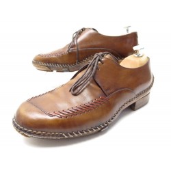 CHAUSSURES BERLUTI DERBY 2 OEILLETS 1073 7.5 41.5 EN CUIR CAMEL SHOES 1800€