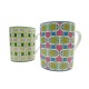 NEUF LOT DE 2 MUG TIE SET HERMES DECO PORCELAINE MULTICOLORE BOITE CUPS 282€