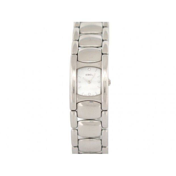 MONTRE EBEL BELUGA 9057A21 26 MM QUARTZ DIAMANT ACIER PALLADIE STEEL WATCH 2115€