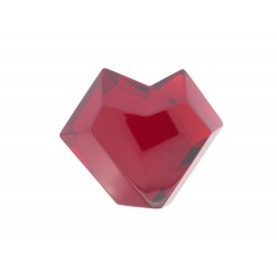 NEUF PRESSE PAPIER BACCARAT EN FORME DE COEUR CRISTAL ROUGE + BOITE PAPERWEIGHT