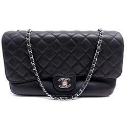 SAC A MAIN CHANEL CLASSIQUE TIMELESS 4 SOUFLETS EN CUIR NOIR HAND BAG 9700€