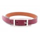 BRACELET HERMES BEHAPI T 17 A 19 CM PALLADIE CUIR BORDEAUX LEATHER BANGLE 320€