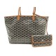 NEUF SAC A MAIN GOYARD SAINT LOUIS PM CABAS EPAULE TOILE MARRON POCHETTE PURSE