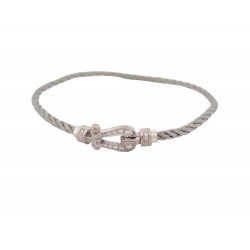 BRACELET FRED FORCE 10 6B0134 EN OR BLANC 18K MANILLE 34 DIAMANTS STRAP 4070€