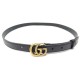 CEINTURE GUCCI 409417 BOUCLE MARMONT GG T85 EN CUIR NOIR BLACK LEATHER BELT 350€