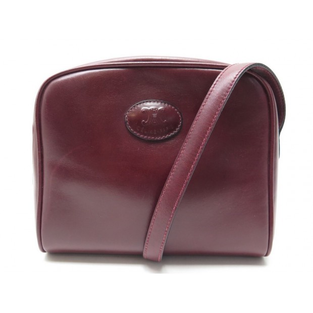 VINTAGE SAC A MAIN CELINE BORDEAUX BANDOULIERE BESACE LOGO TRIOMPHE BAG 2500€