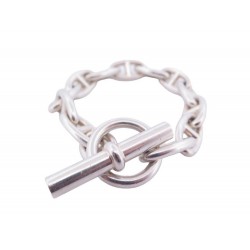 BRACELET HERMES CHAINE D'ANCRE GM MAILLONS H101672B ARGENT MASSIF SILVER 1210€