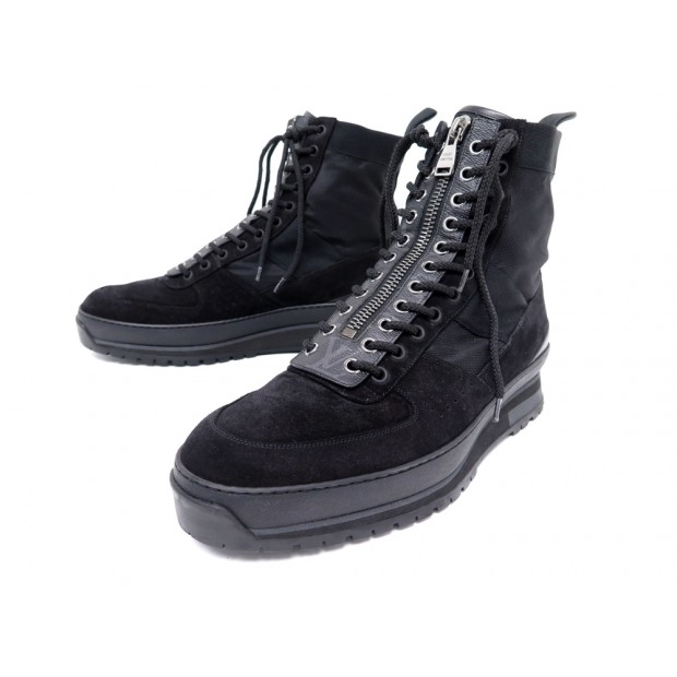 NEUF CHAUSSURES LOUIS VUITTON HARLEM ANKLE BOOT 8 42 BOTTINE DAIM MONOGRAM 1130€