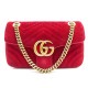 SAC A MAIN GUCCI GG MARMONT MM 443496 BANDOULIERE EN VELOURS ROUG HAND BAG 2000€