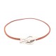 COLLIER HERMES GLENAN DORE BRACELET DOUBLE TOUR CUIR +BOITE BANGLE NECKLACE 295€