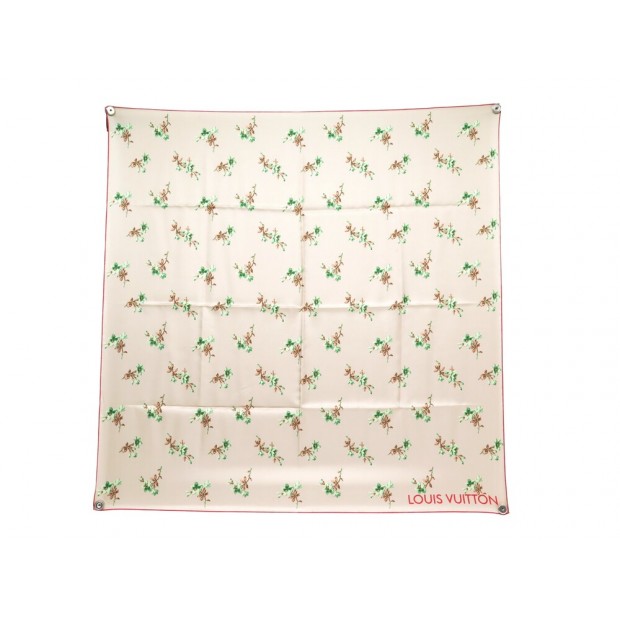 FOULARD LOUIS VUITTON CARRE 90 EN SOIE MOTIF FLEURI FLOWERY PATTERN SCARF 395€