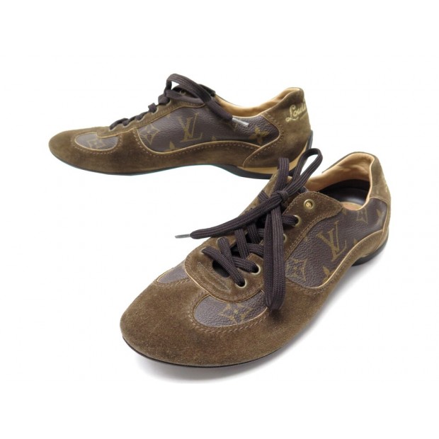 CHAUSSURES BASKETS LOUIS VUITTON NOUMEA 38 EN TOILE MONOGRAM ET DAIM SHOES 875€