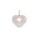 PENDENTIF POIRAY COEUR SECRET PAVE DIAMANTS 1.1CT OR BLANC 18K DIAMONDS PENDANT