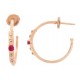 NEUF BOUCLES OREILLES MAUBOUSSIN CREOLES CAPSULE D'EMOTIONS OR ROSE EARRING 535€
