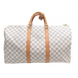 NEUF SAC DE VOYAGE A MAIN LOUIS VUITTON KEEPALL 50 N41430 DAMIER AZUR BAG 2000€