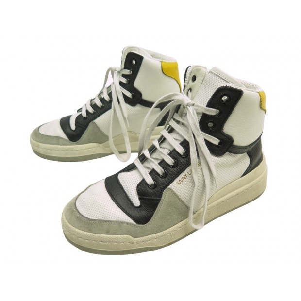 CHAUSSURES YVES SAINT LAURENT BASKETS SL/24 610619 38 DAIM CUIR SNEAKERS 725€