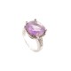 BAGUE POIRAY FILLES ANTIK T56 EN OR BLANC 18K AMETHYSTE ET DIAMANTS RING 3350€