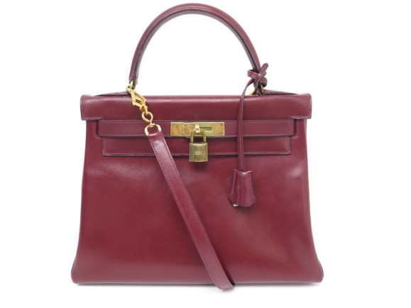 sac a main hermes kelly 28 retourne en cuir