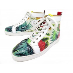 CHAUSSURES CHRISTIAN LOUBOUTIN SNEAKERS MONTANTES 41.5 EN CUIR SHOES 850€